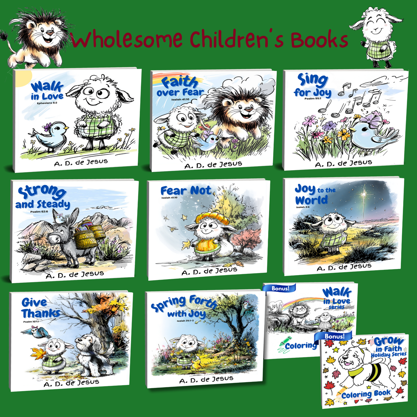 Wholesome Children's 10 Book Set